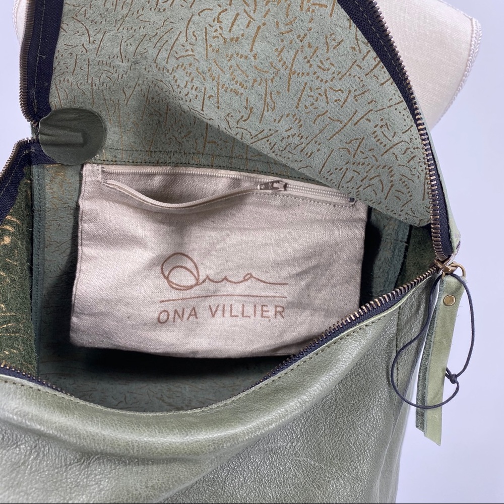 šONA VILLIERšOlive HANDCRAFTED Leather Backpack - Picture 12 of 15